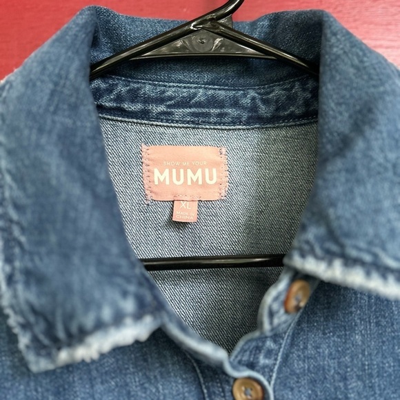 Show Me Your Mumu Durango mini dress River Blue XL button down belted - Picture 4 of 10